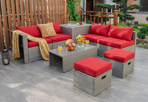 DAWN 8-Pc Rattan Set with Waterproof Cover