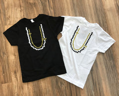 new orleans saints gameday clothes accessories Bon Temps Boutique Fleur de Beads Classic Tee