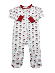 christmas pajamas holiday pjs baby lulu bebe santa claus footies