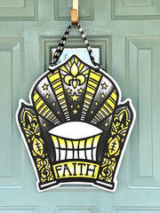 halloween door decor art by allie faith saints door hanger