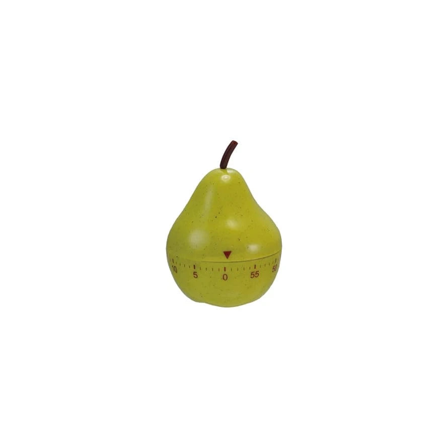 Creative Co-op Plastic Pear Shaped 1 Hour Twist Timer