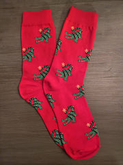 whereabe art alligator christmas socks