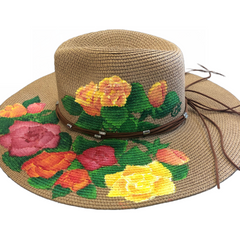 new orleans festival clothing michelles art box roses painted panama hat 
