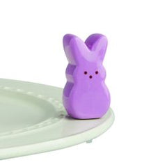 easter home decor nora fleming topper purple peep bunny