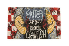 halloween door decor the parish line enter if you brought crawfish doormat