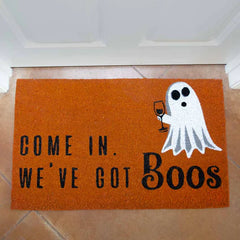 halloween door decor the royal standard we've got boos coir doormat