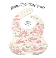 maison nola storyland toile silicone bib