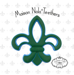 maison nola silicone teethers tulane fleur de lis