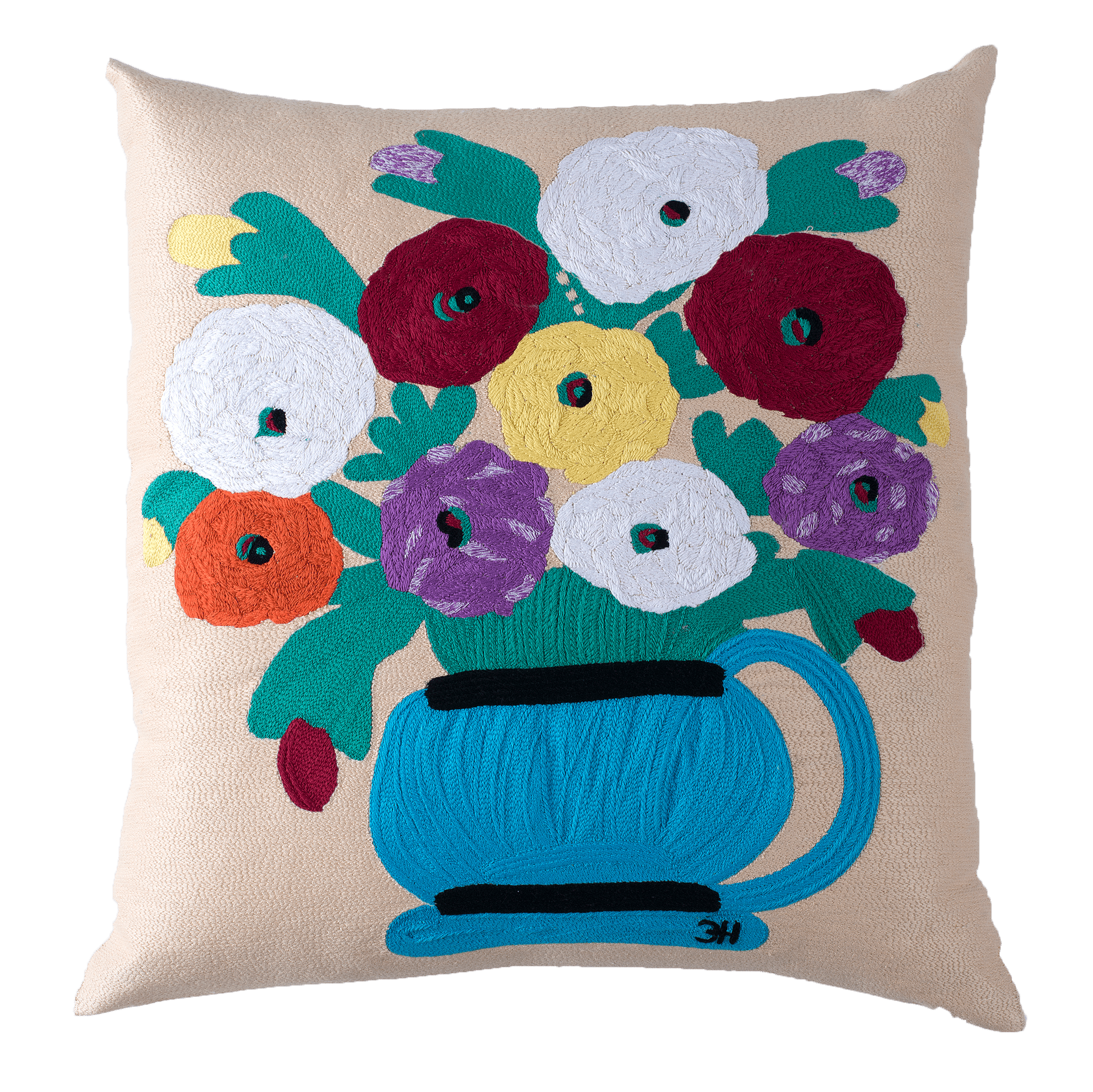 embroidered pillows