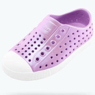 purple iridescent shoes