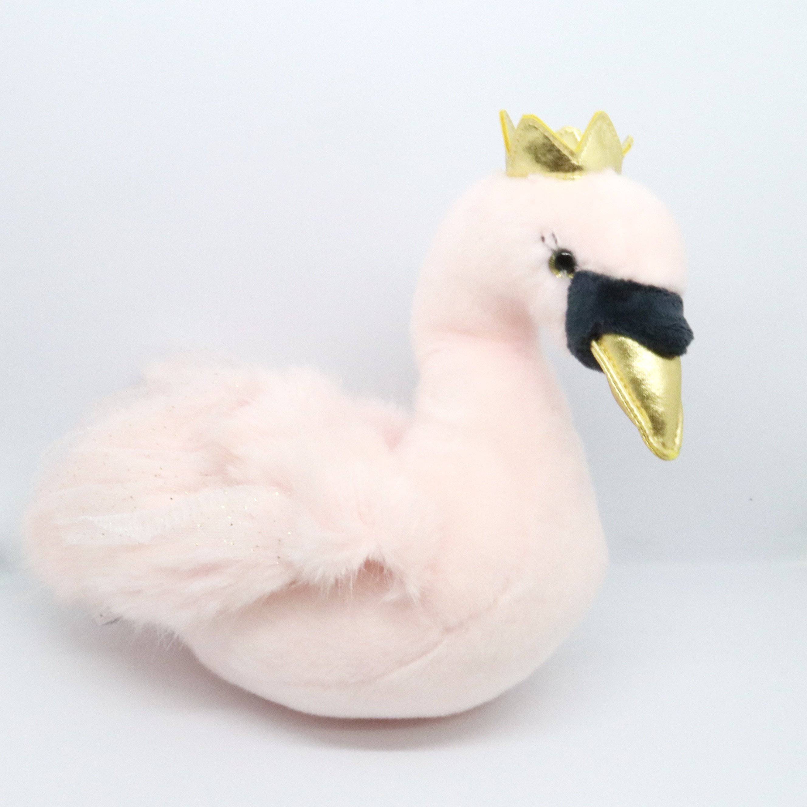 plush swan with crown