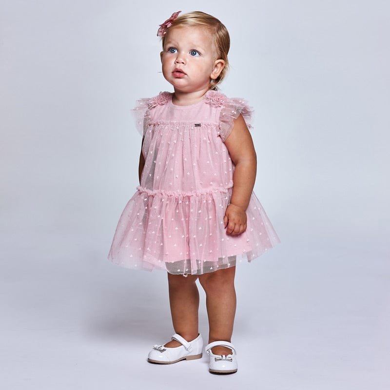 Mayoral Rose Tulle Dress For Baby Girls – Little Miss Muffin Children ...