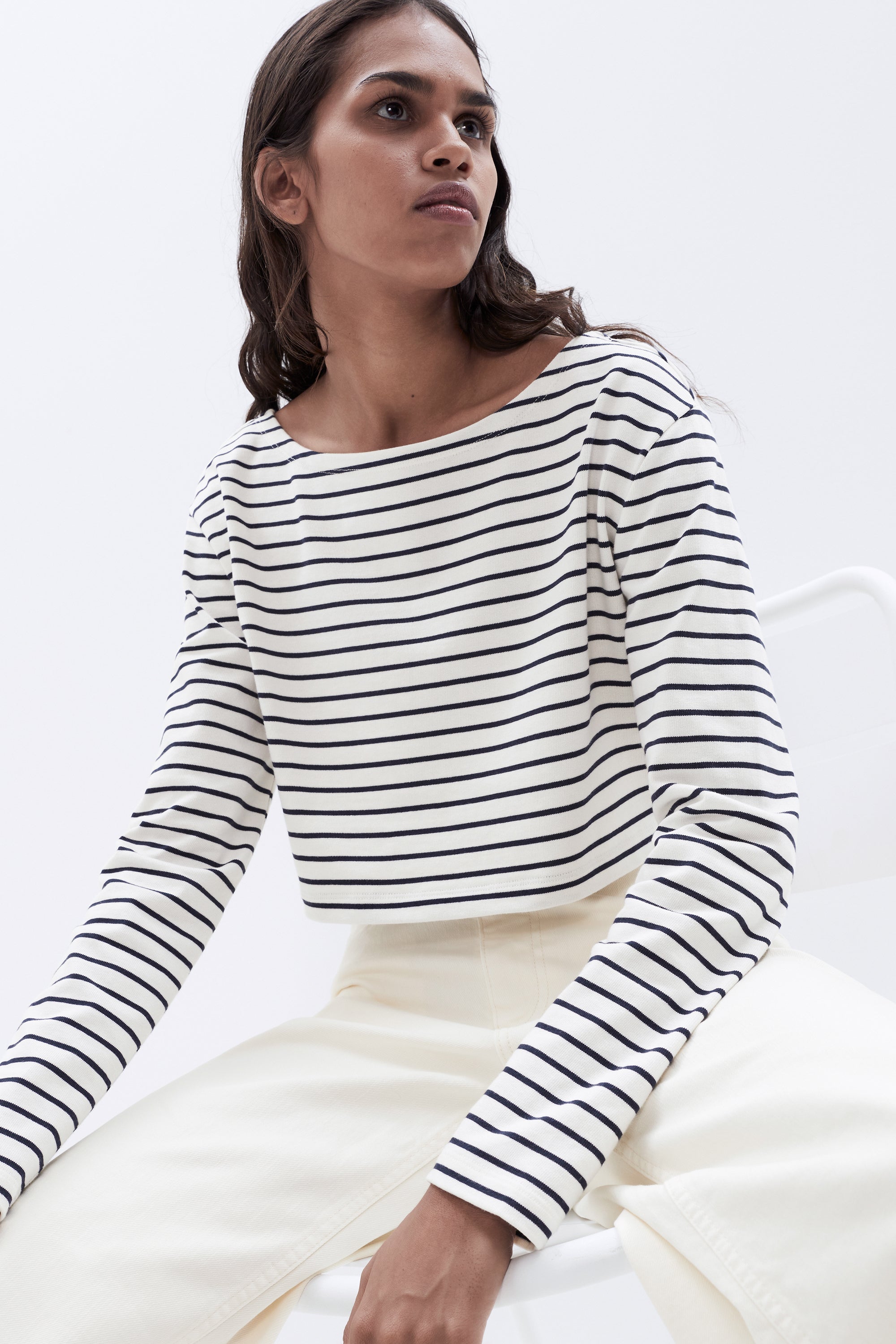 Cropped Stripe Top