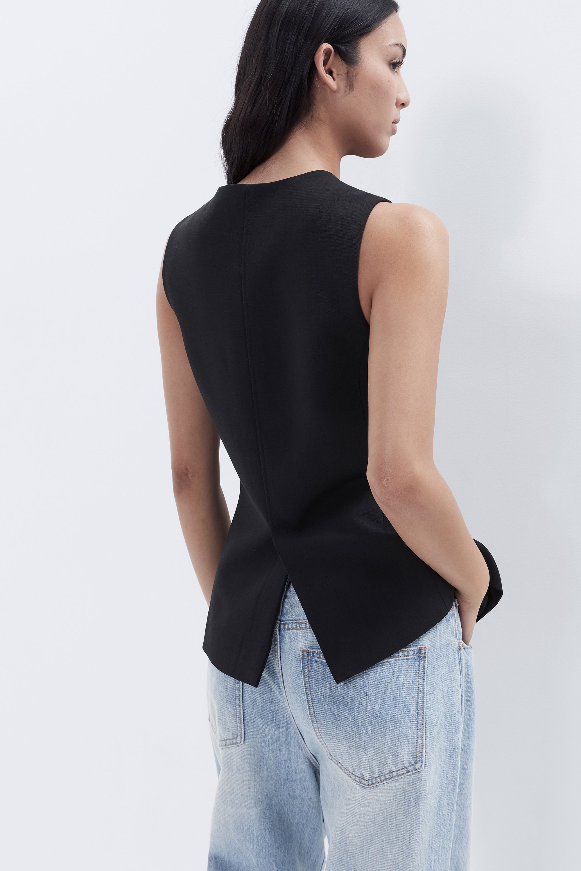 Button Detail Vest