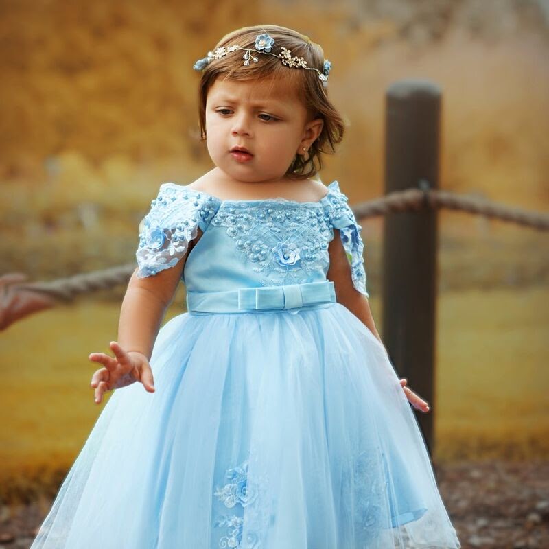 blue formal dress for girls