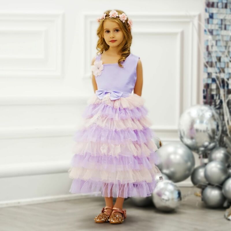 Petra Dress in feathery lavender