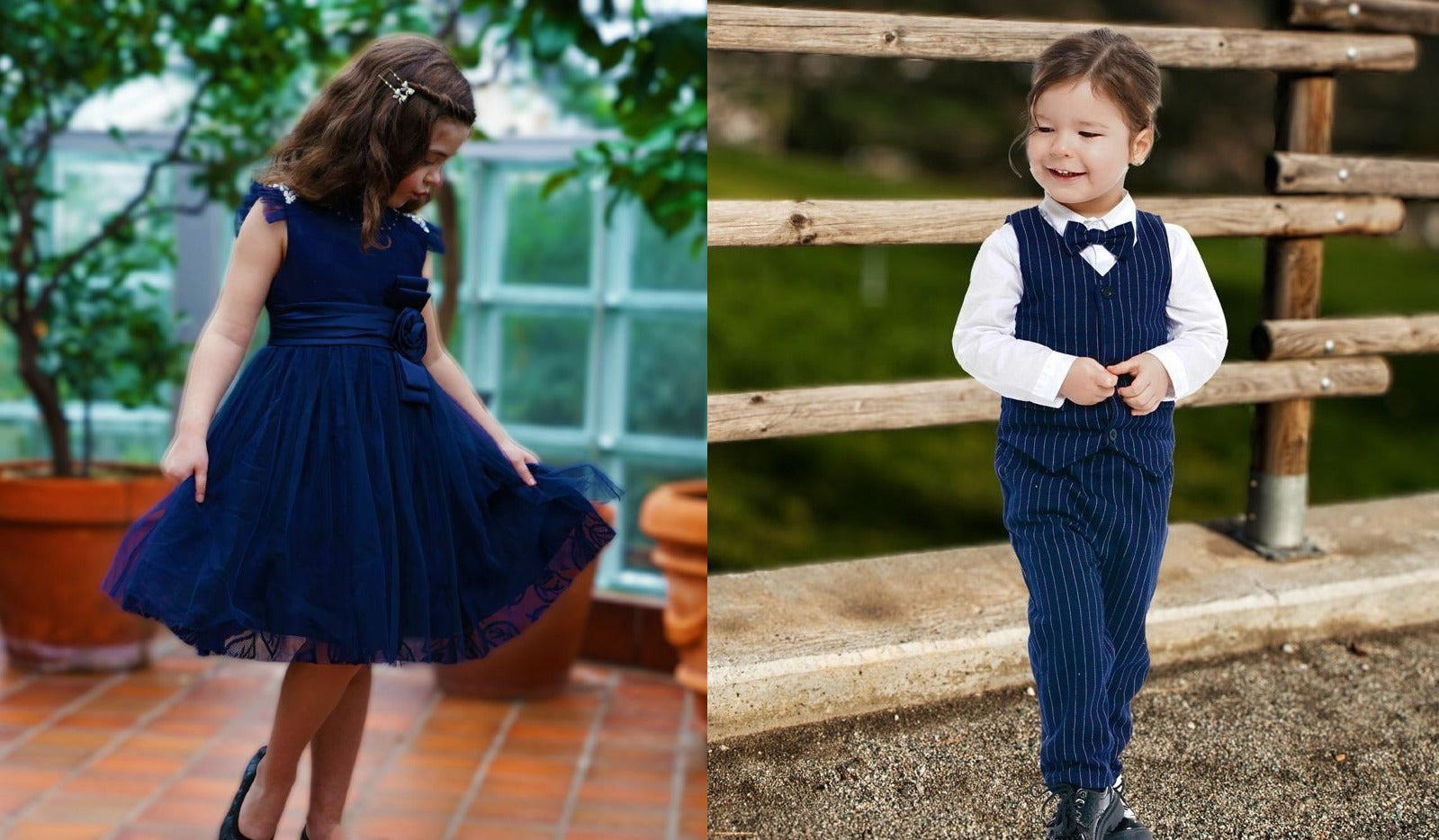 navy blue matching sibling outfits