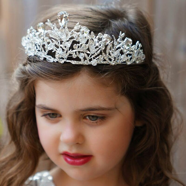 silver crystal tiara