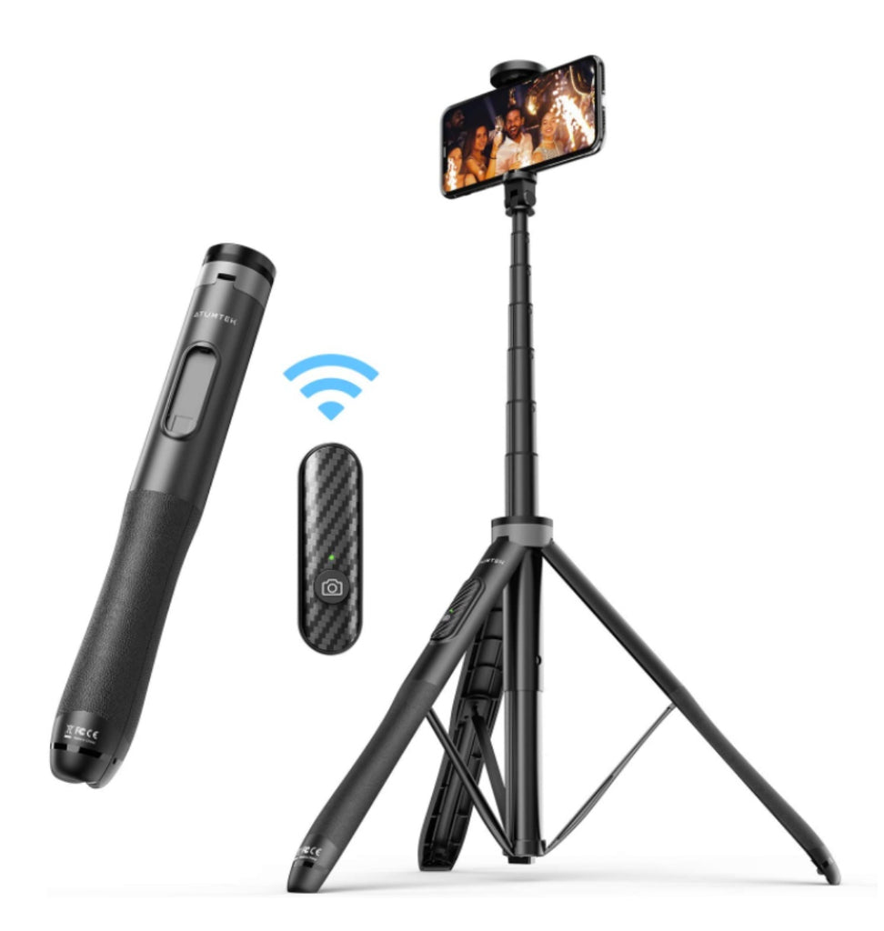 Atumtek Tripod Selfie Stick 51 With Bluetooth Remote Black Zeek
