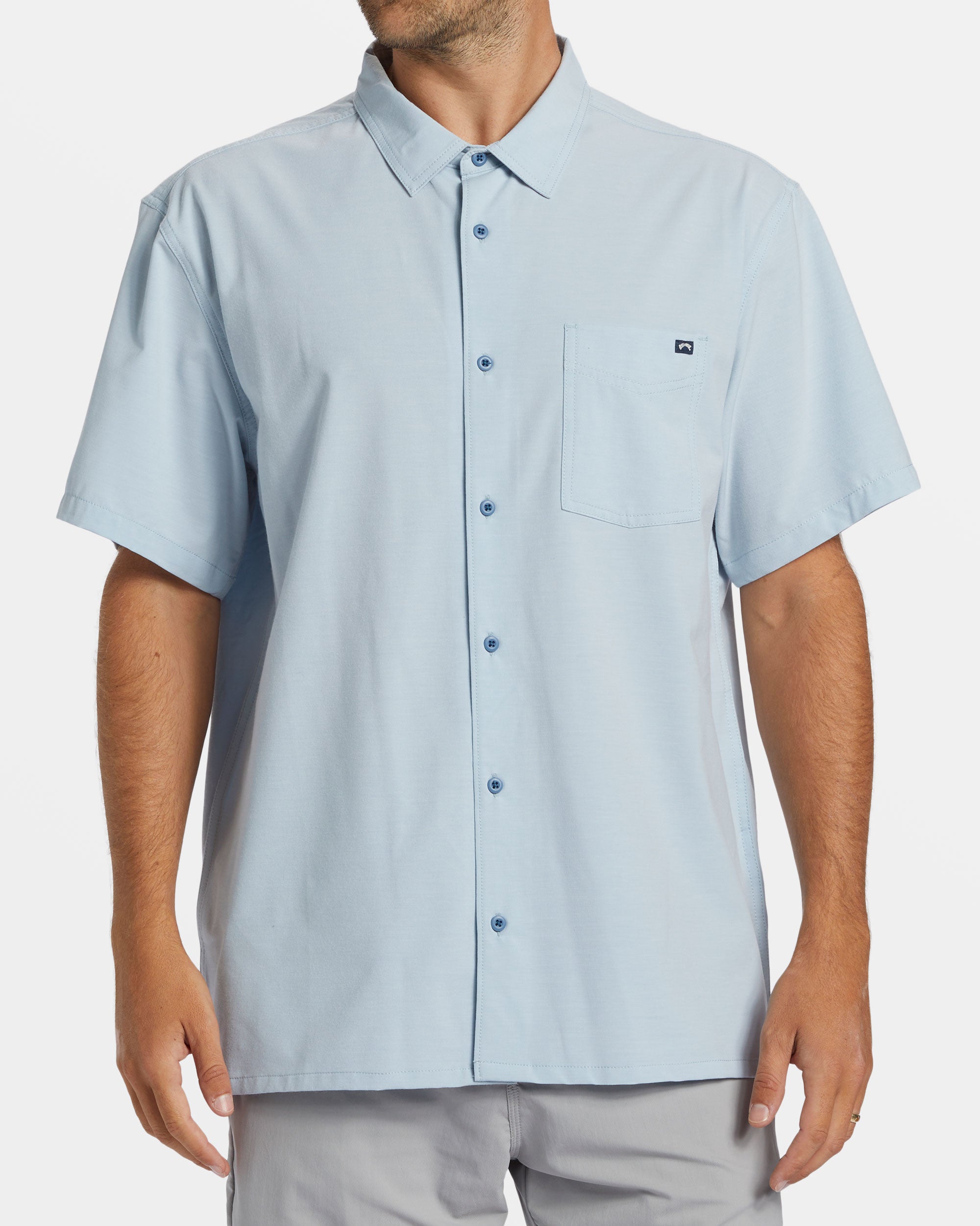 A/Div Surftrek Trail Short Sleeve Shirt - Smoke Blue