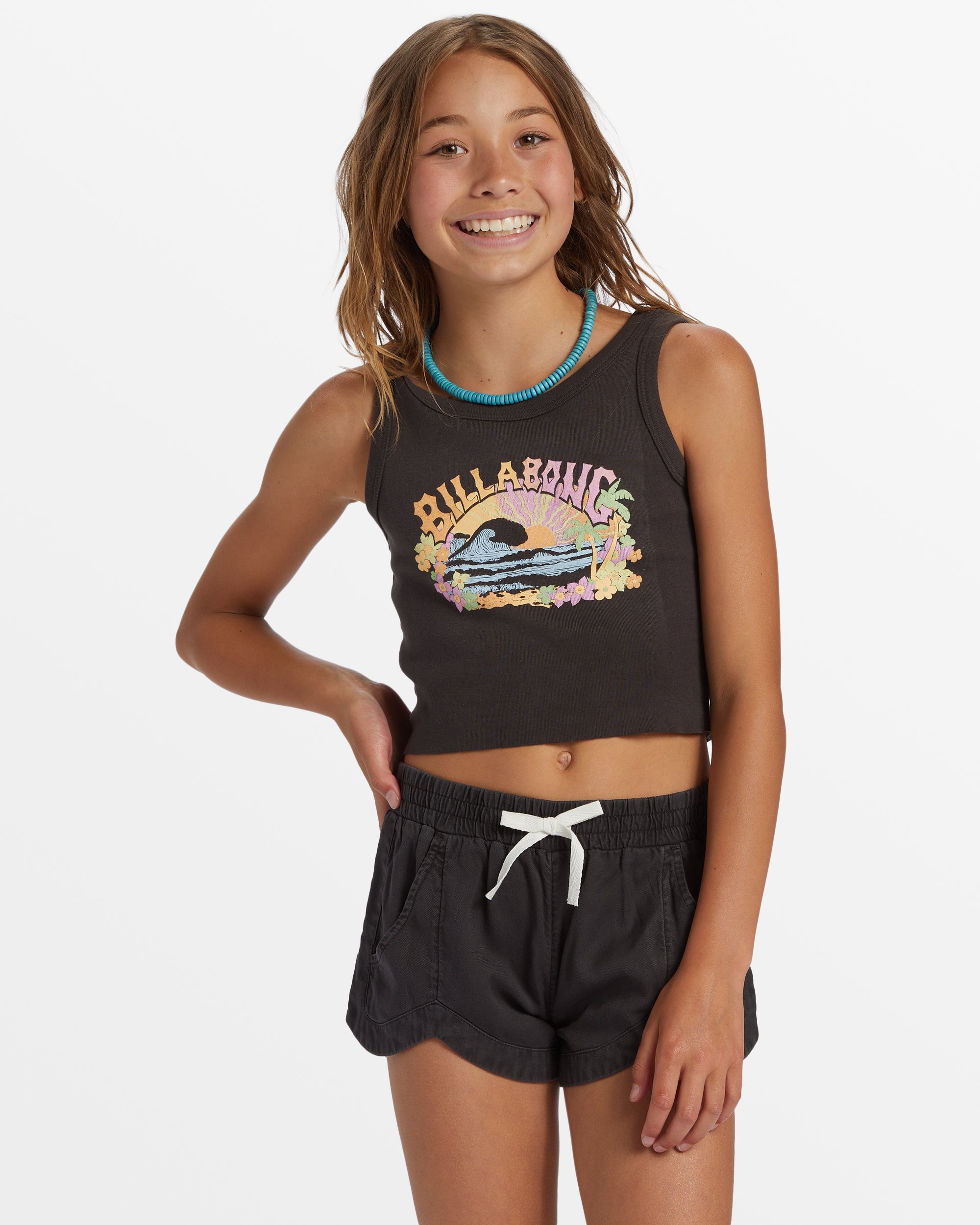 Girl's Mad For You Shorts - Off Black