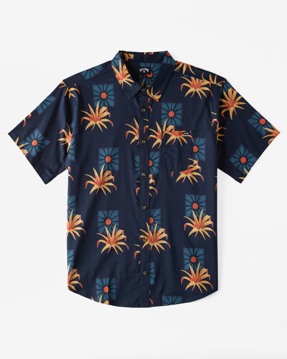 Boy's Sundays Short Sleeve Shirt - Navy