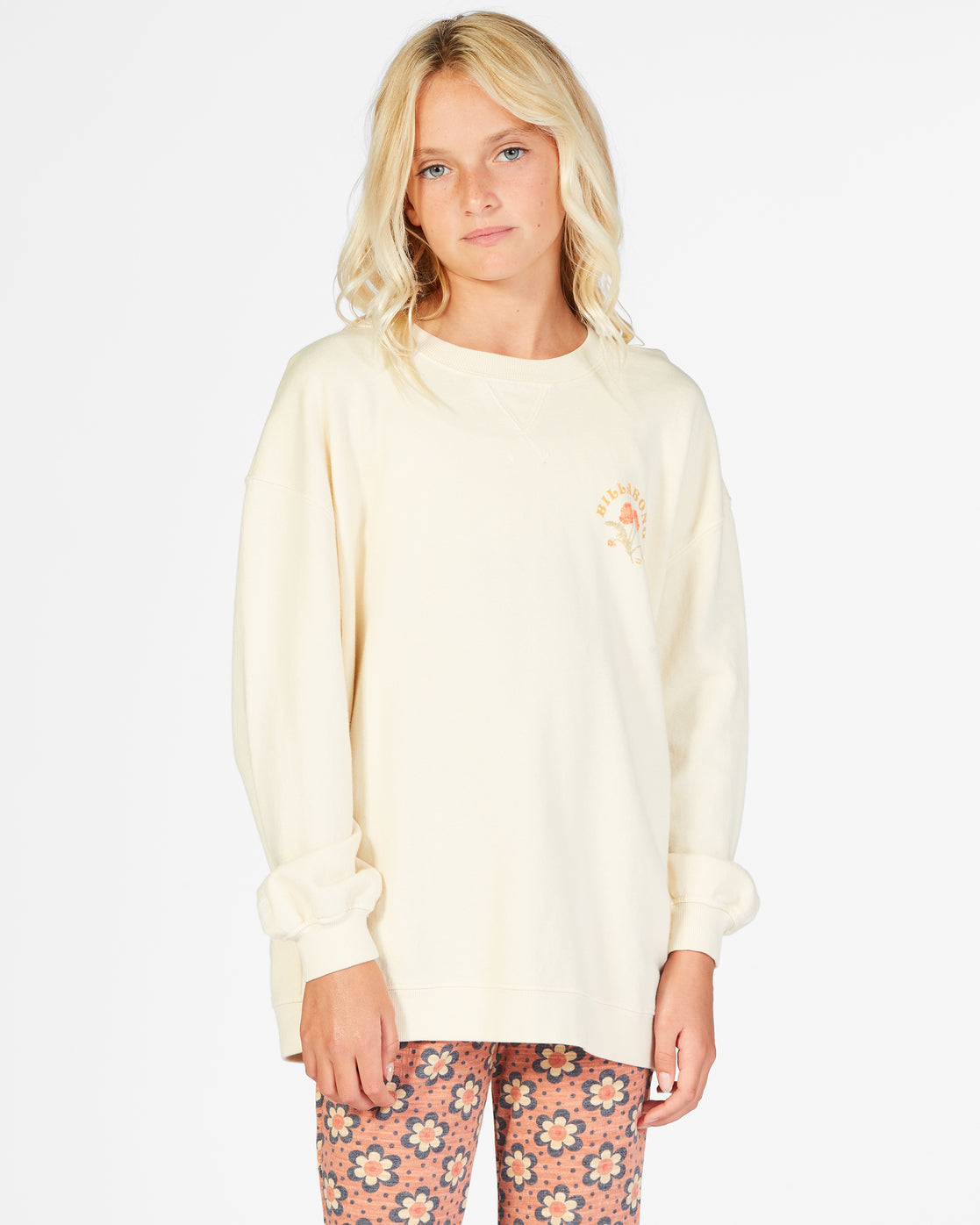 Girls' Making Waves Crewneck Sweatshirt - Antique White