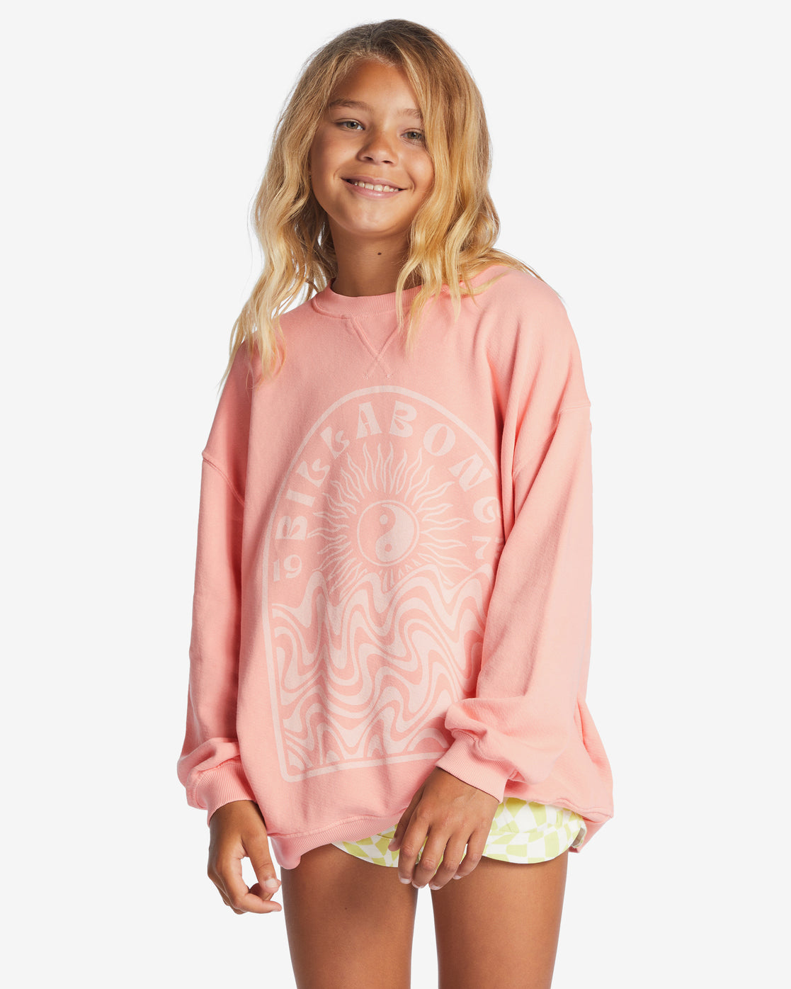 Girls' Making Waves Crewneck Sweatshirt - Soft N Peachy