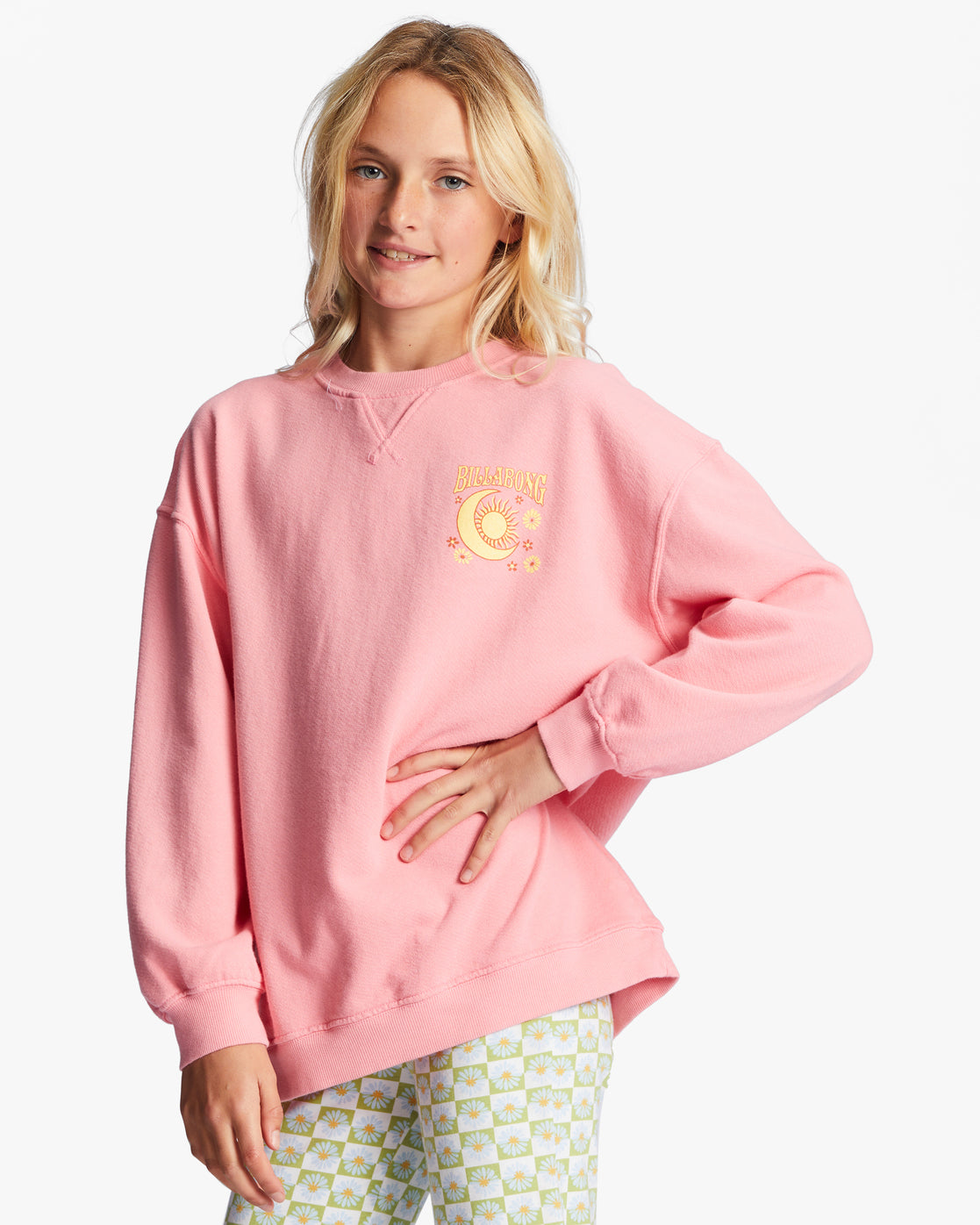 Girls' Making Waves Crewneck Sweatshirt - Pink Wink