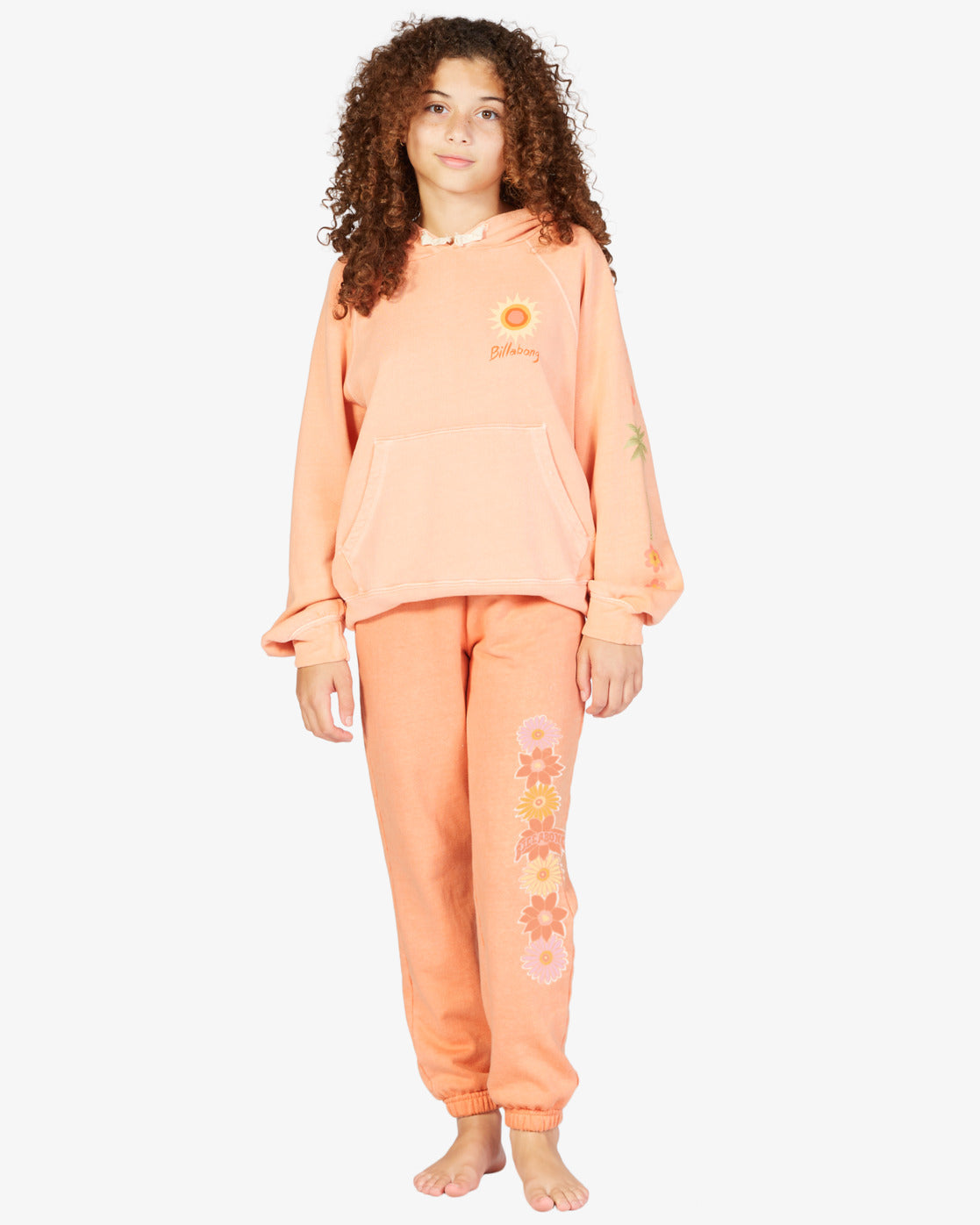 Girls Making Waves High-Waist Sweatpants - Light Melon