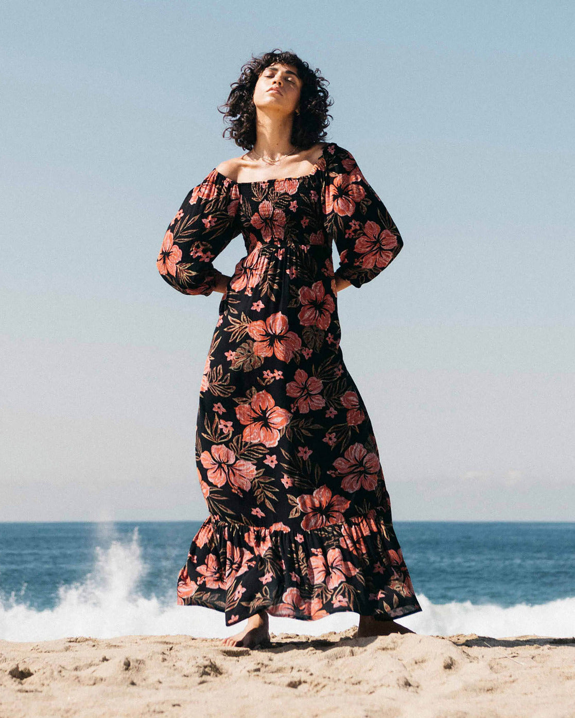 Full Bloom Dress - Black Sands