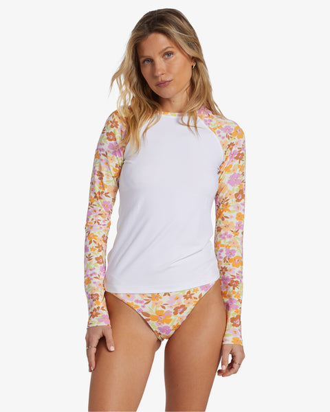 Paradise Cove Long Sleeve One-Piece Swimsuit - Multi