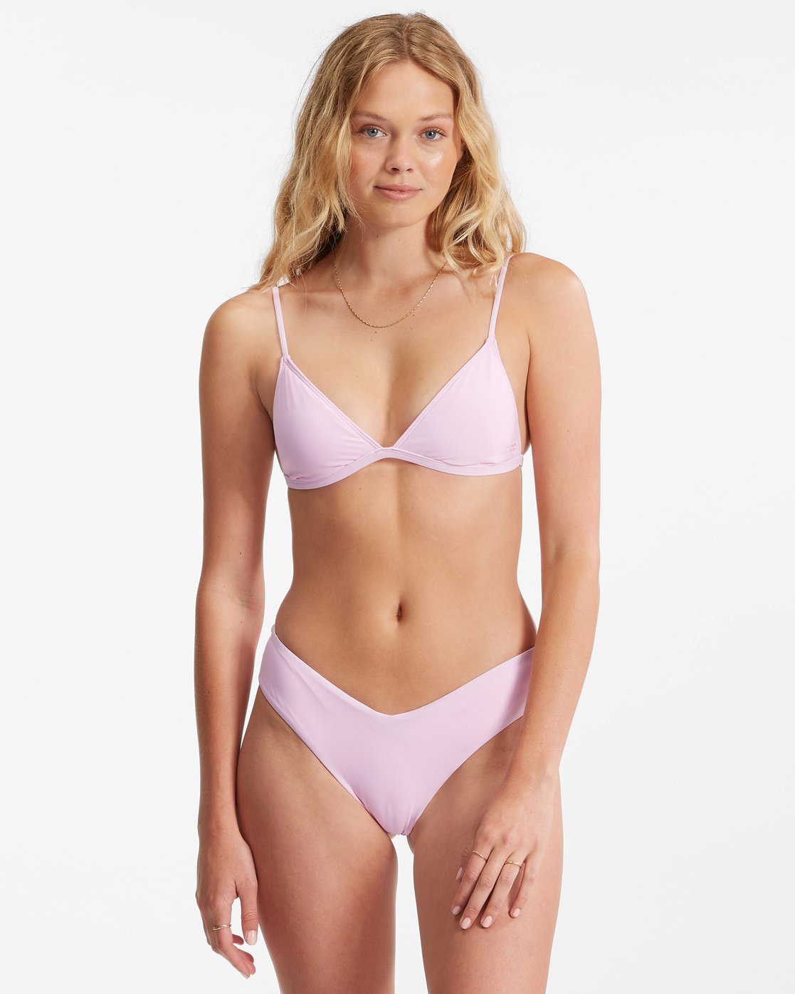 Sol Searcher Ceci Triangle Bikini Top - Blush Crush