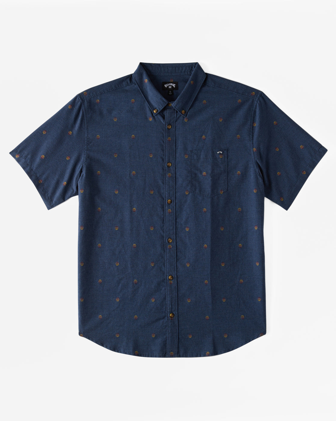 Boys 2-7 All Day Jacquard Short Sleeve Woven Shirt - Navy