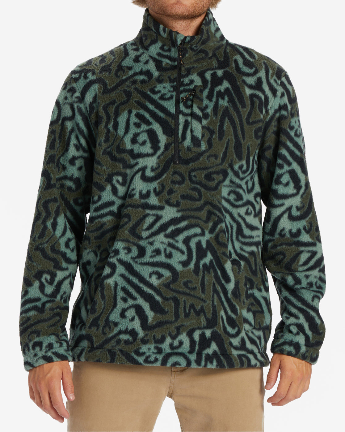 Boundary Half-Zip Mock Neck Fleece - Camo