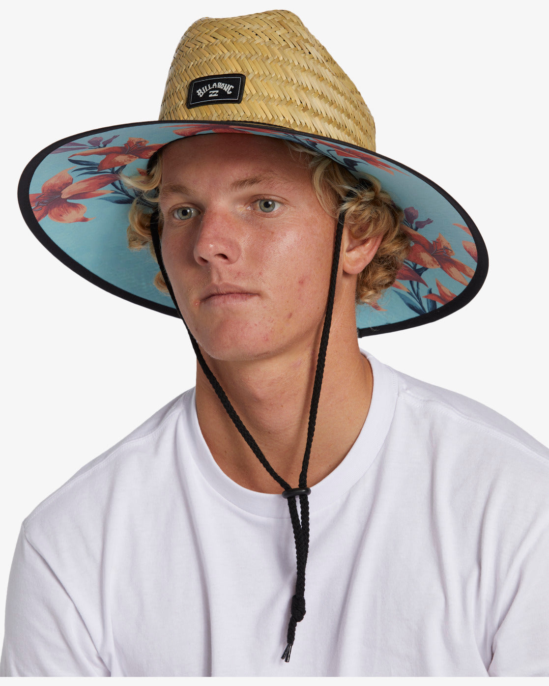 Tides Print Straw Lifeguard Hat - Splash