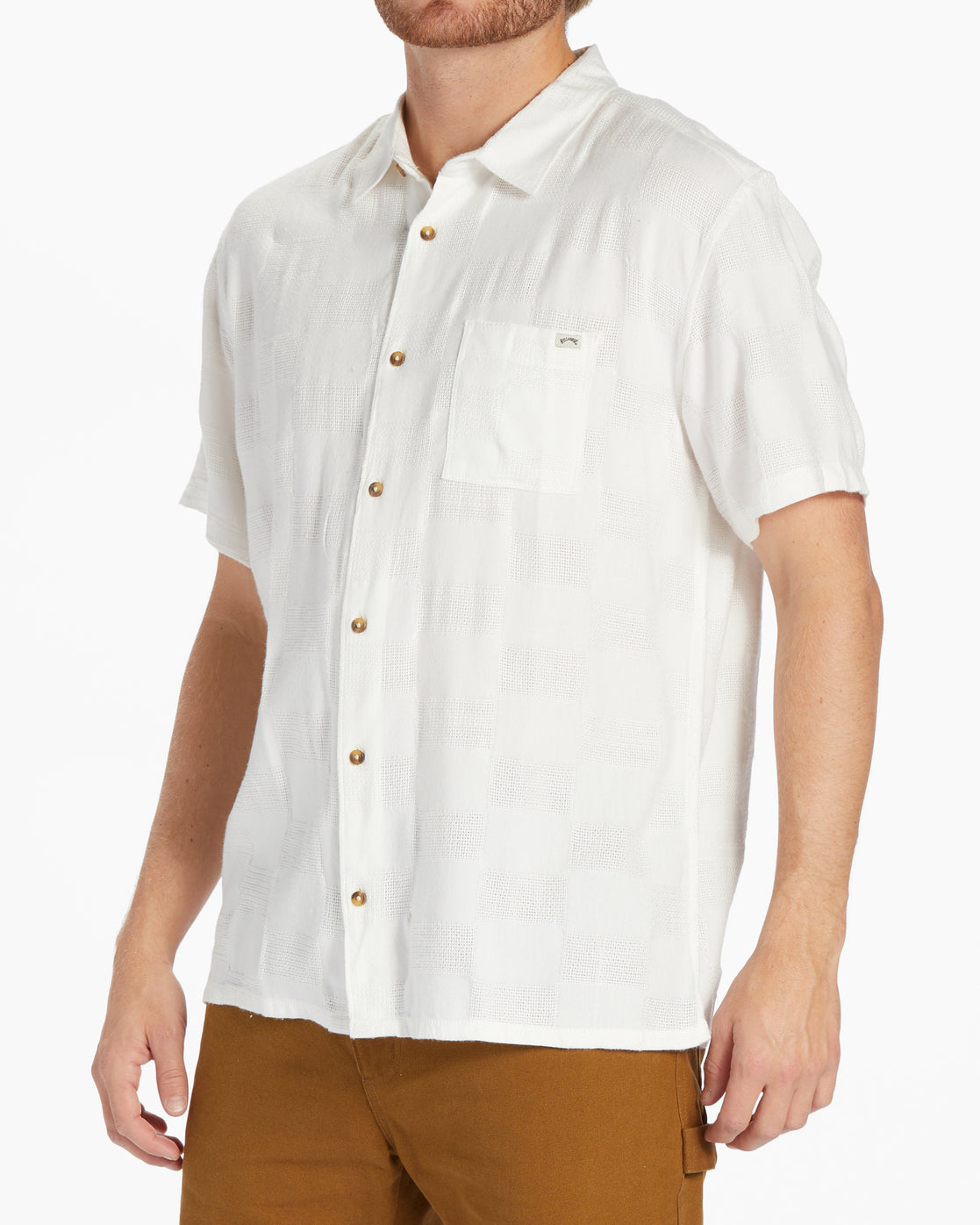 Sundays Jacquard Short Sleeve Shirt - Off White