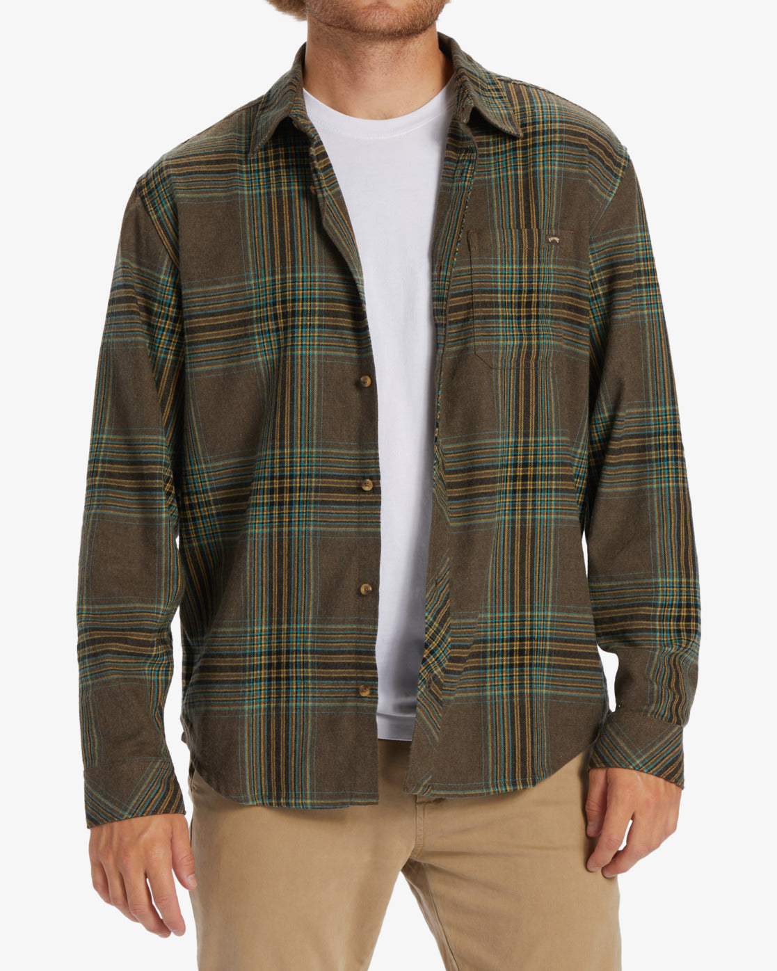 Coastline Flannel Long Sleeve Shirt - Mocha