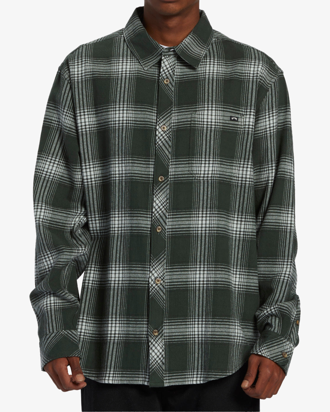 Coastline Flannel Long Sleeve Shirt - Dusty Forest