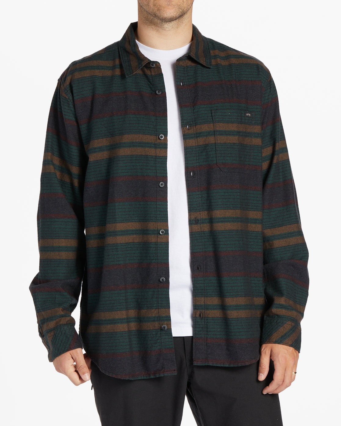 Coastline Flannel Long Sleeve Shirt - Jungle