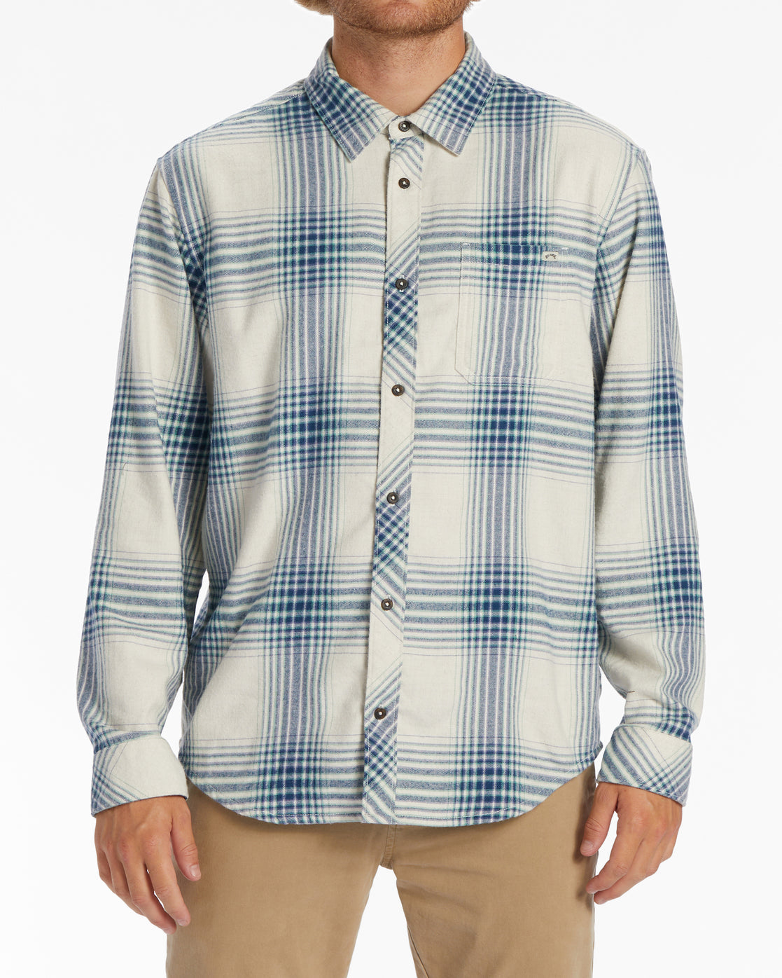 Coastline Flannel Long Sleeve Shirt - Stone