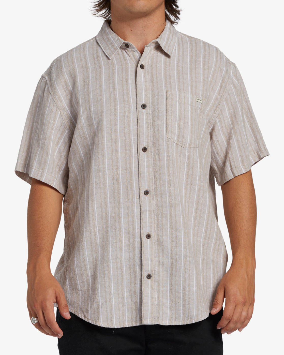 Outlet Camiseta Billabong En Linea - Trademark Short Sleeve Hombre Blancas