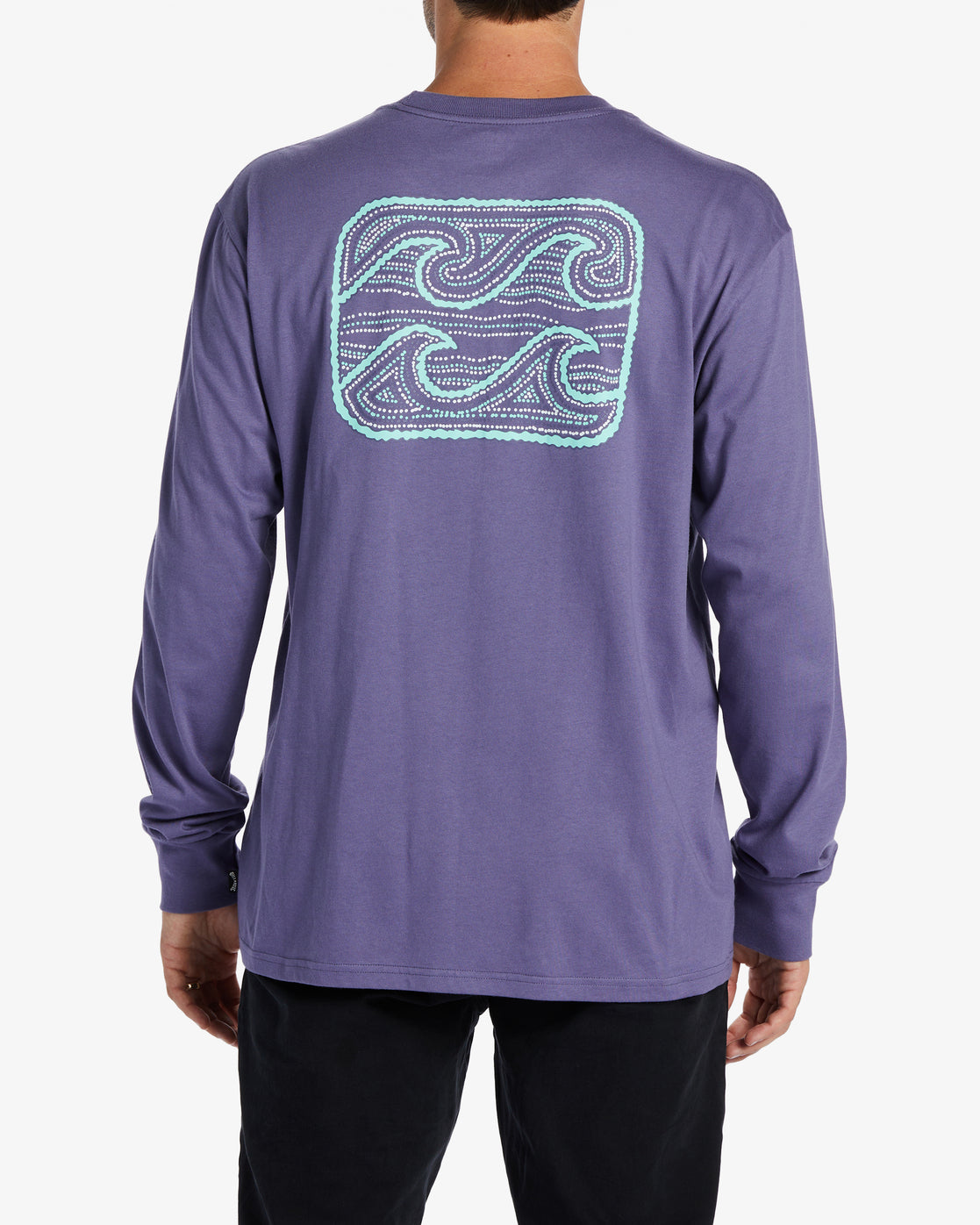 Crayon Wave Long Sleeve T-Shirt - Dusty Grape