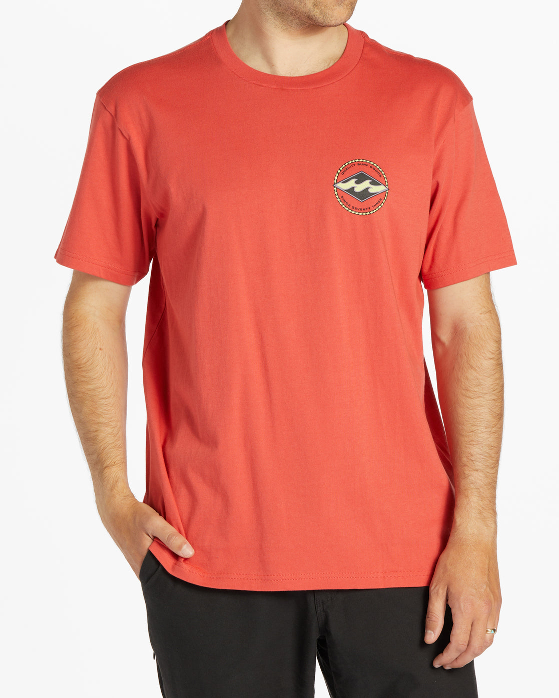 Rotor Diamond Short Sleeve T-Shirt - Coral