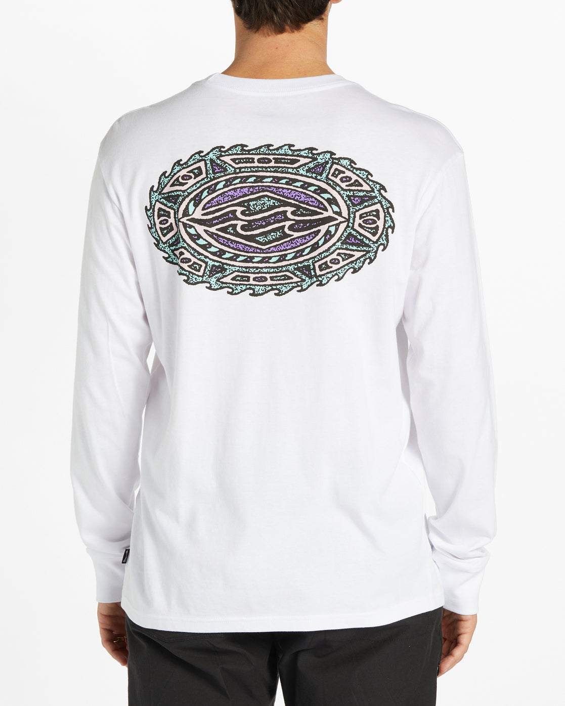 Crayon Wave Long Sleeve T-Shirt - White