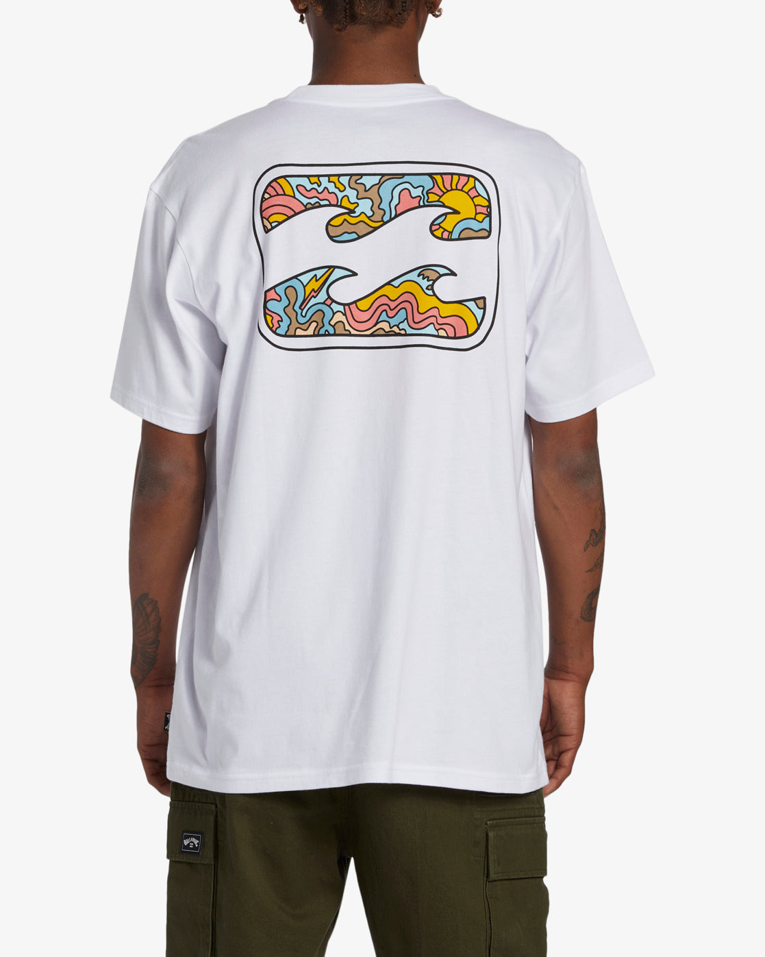 Crayon Wave Short Sleeve T-Shirt - White