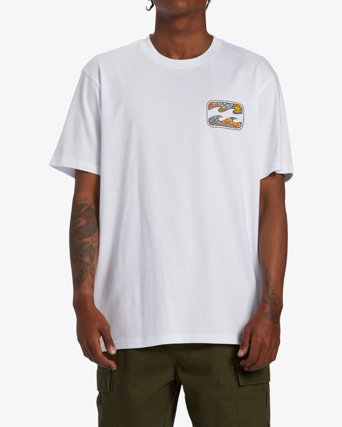Camiseta Billabong Tienda En Linea - Brainwave Pocket Hombre Verde Oliva