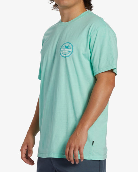 Tiendas Factory Camiseta Billabong - A/Div Ingress Organic Short Sleeve  Hombre Verde Menta