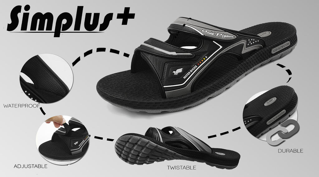 Gold Pigeon Shoes Simplus+ Slide Sandals & Flip-Flops