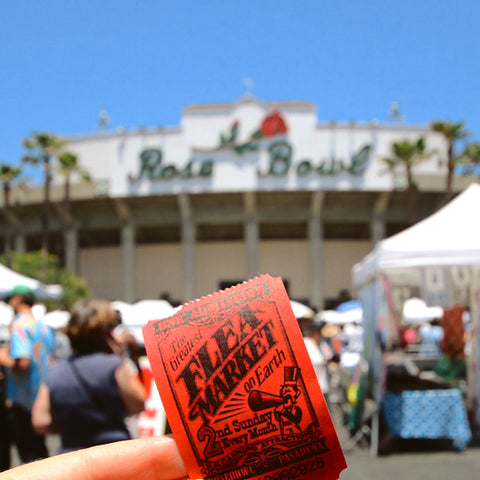 Rosebowl flea market, ticket of rose bowl flea market, located in Pasadena California